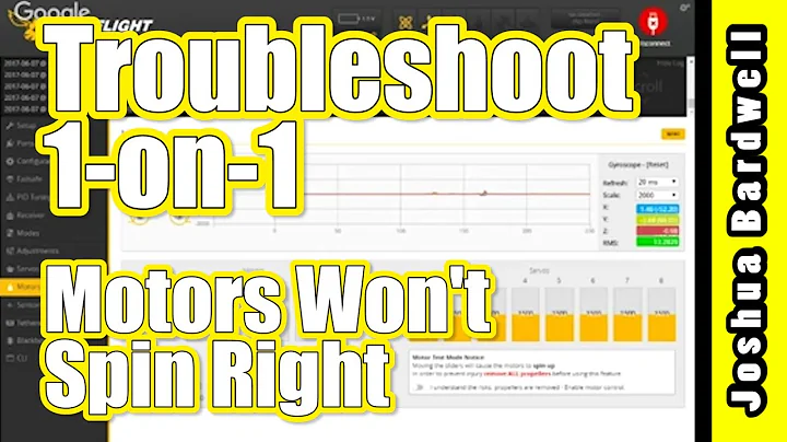 Quadcopter Motors Won't Spin Right | 1-ON-1 TROUBLESHOOT
