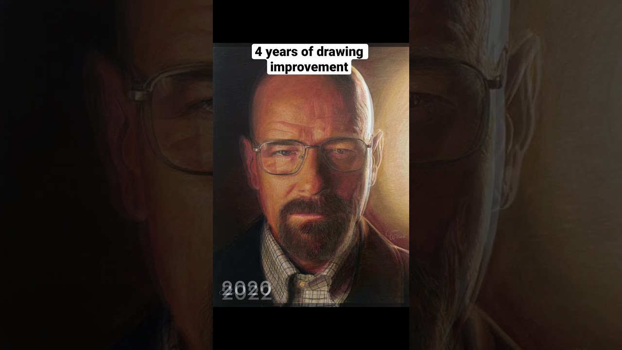 4 years of drawing improvement - Walter White - Breaking Bad