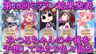 【マギレコ】第18回ミララン結果発表と今後のみつるちゃんについて語ってみた【マギアレコード】