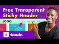 Free Elementor Sticky Transparent Header Tutorial. [Sticky Header On Scroll Effects] No CSS, No BS😜