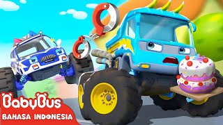 Siapa yang Mencuri Kue Ulang Tahun | Lagu Mobil Monster | Lagu Anakanak | BabyBus Bahasa Indonesia