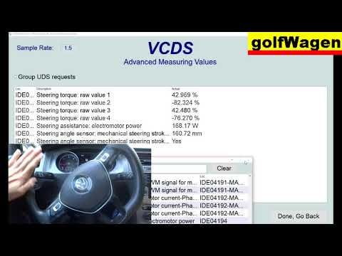 VW Golf 7 steering assistent set on VCDS-VAG