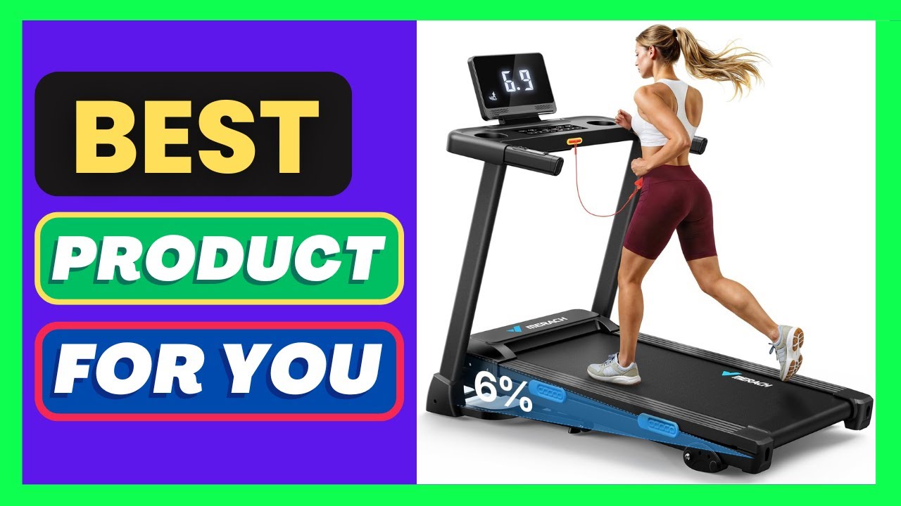 MERACH Incline Treadmill with Incline 6%-15%, 7-Layer Belt 300LBS