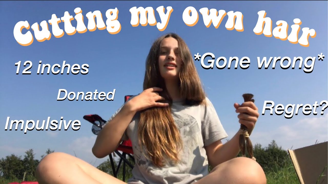 Cutting 12 Inches Off My Hair Myself gone Wrong YouTube