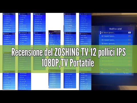 Recensione del ZOSHING TV 12 pollici IPS 1080P,TV Portatile con Digitale DVB-T2 sintonizzatore Freev