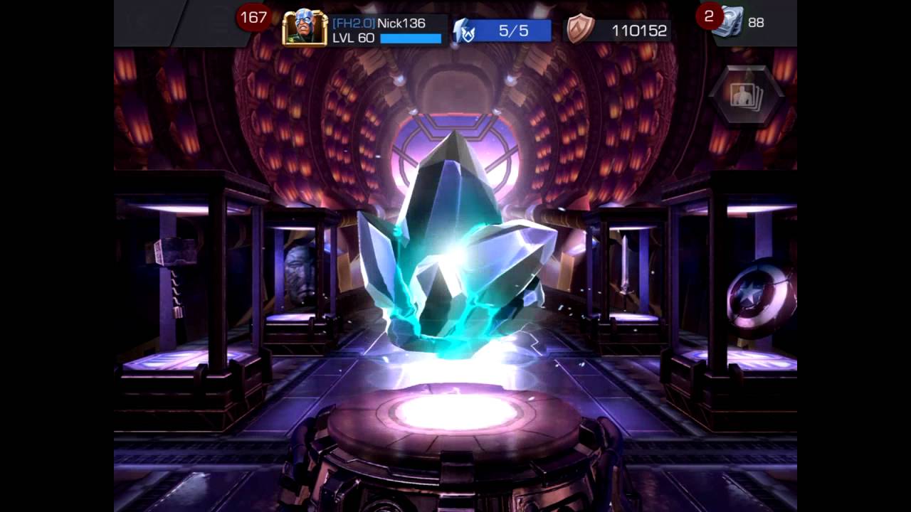 Marvel contest of champions Login crystal opening