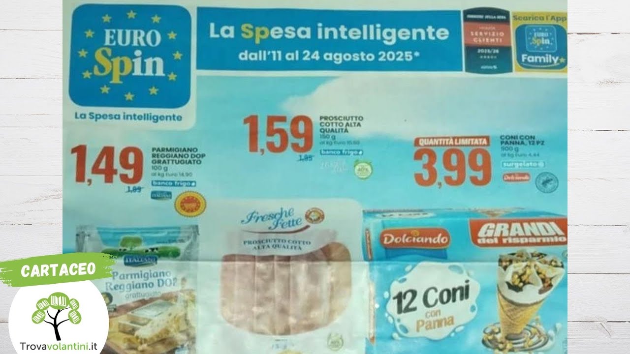 VOLANTINO EUROSPIN DAL 11 al 24 agosto 2024. Versione Cartacea