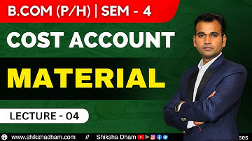 cost account class for bcom | re order level | ROL | material | part 4 | b.com | by anuj sir