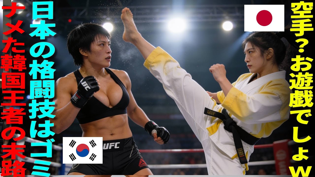 「日本の空手？リングじゃ3秒も持たないw」日本を侮辱し「公開処刑」を予告した韓国王者…少女の『ある構え』を見た瞬間、王者の顔から血の気が引いたワケ…【海外の反応】