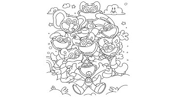 Smiling Critters 2D vs 3D Part 1/ New Coloring Pages / Coloring Poppy Playtime Chapter 3 / NCS