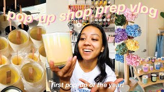 FIRST popup shop prep vlog of 2024! // candle making, sewing, cricut crafts, Madewell popup!