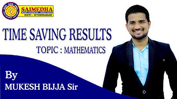 Time saving results by Mukesh Bijja Sir|| ECET MATHS