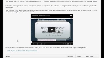 Identifying Unread Discussion Board Posts in D2L 10.3