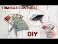 DIY TRIANGLE COIN PURSE/ Free Pattern/ Zipper pouch/ sewing tutorial [Tendersmile Handmade]