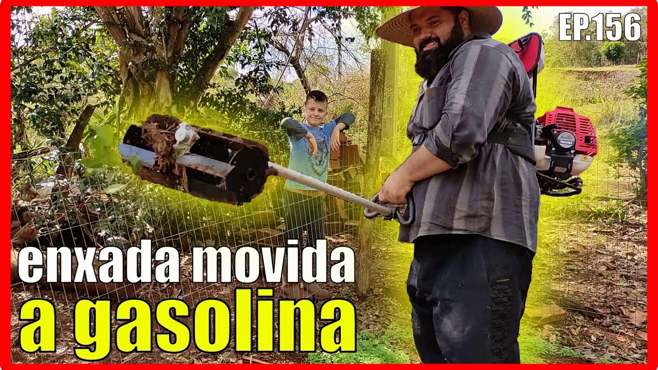enxada a gasolina // enxada rotativa para roçadeira - ep.156
