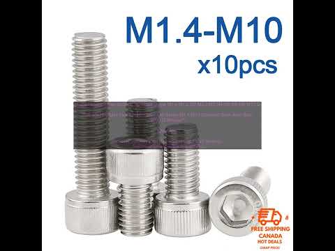 1005003157957734 10 Pcs Hexagon Hex Socket Cap Head Screw M1 4 M1 6 M2 M2 5 M3 M4 M5 M6