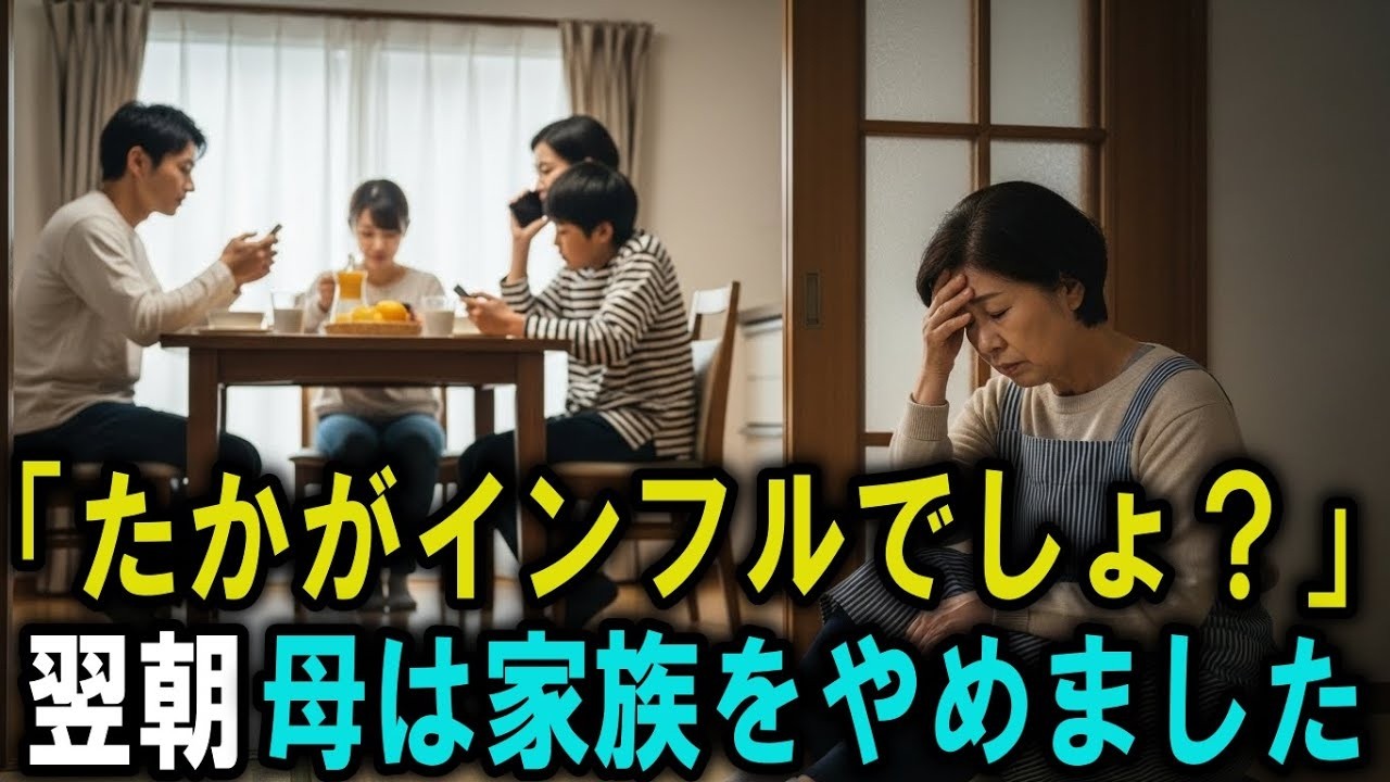 「たかがインフルで大袈裟」そう言われた夜、母は家族をやめました