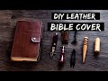 Making a Leather Bible Cover | How to make - Easy and simple - DIY Leather Cover