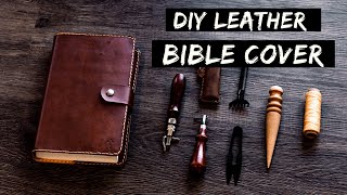 Making a Leather Bible Cover | How to make - Easy and simple - DIY Leather Cover