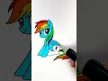 💕 Coloring Rainbow Dash 🌈 My Little Pony Glitter Art #artforkids #coloring