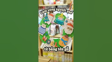 Làm vòng nguyệt quế từ bảng tên gỗ - Workshop Tiệm tạp hóa nhà May