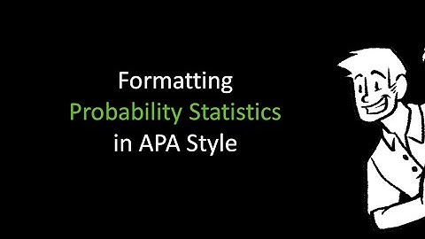 Formatting Probability Statistics in APA Style