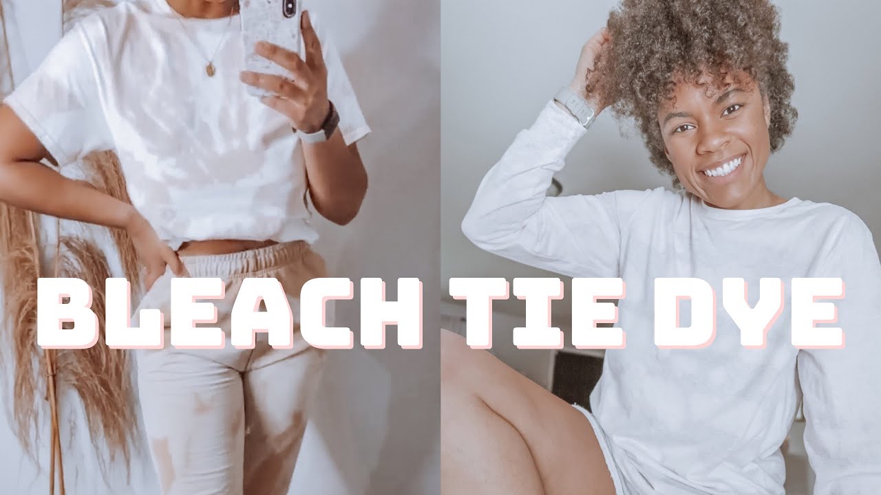 HOW TO DIY BLEACH TIE DYE SWEATSUITS - YouTube