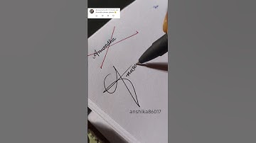 How to make a sign letter A? #Anuradha signature style