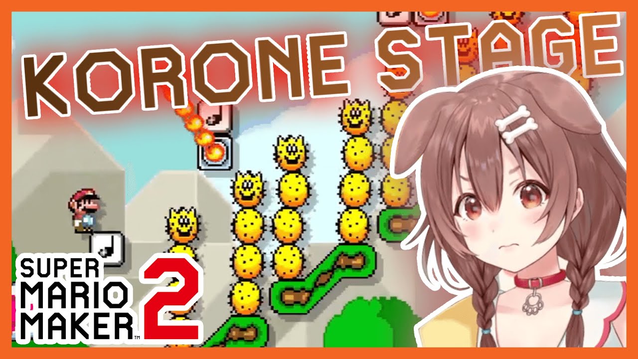 Korone makes a hard stage, even she is struggling to clear it