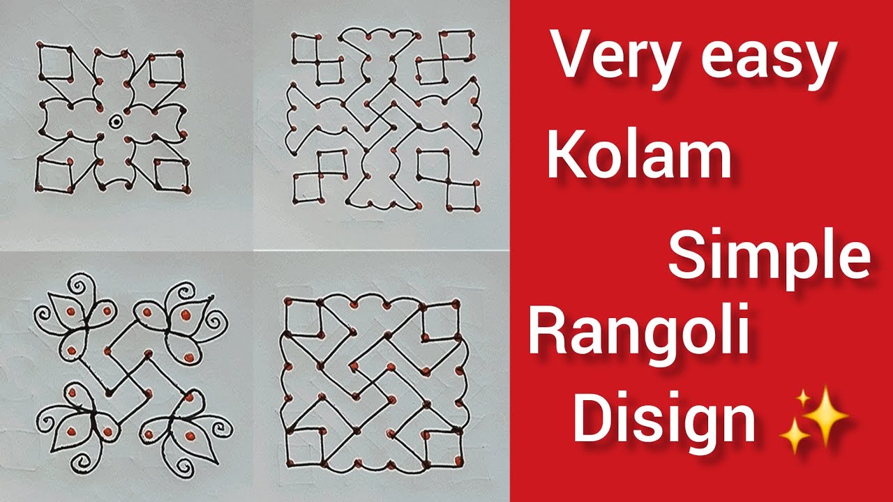 6 days 6 easy rangolis 💥letest muggulu ✨ simple rangoli disign ✨