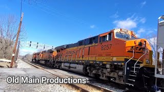 Foreign Power: BNSF Empty Grain Train at Cherry Run