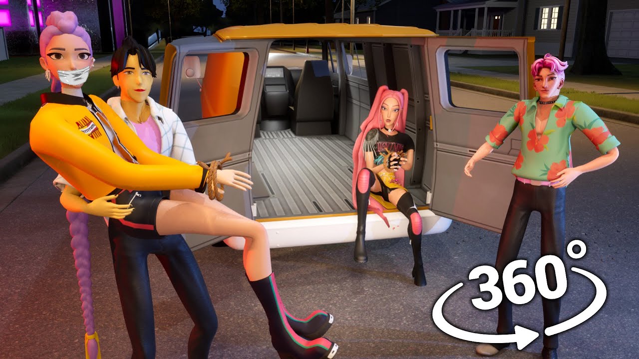 360° Rumi & Mira Gets Kidnapped by the Bad Saja Boy – Will She Escape? | VR 8K