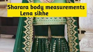 शरारा का बॉडी मेजरमेंट लेना सीखे / Learn to take body measurement of Sharara