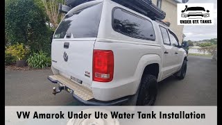 VW Amarok Under Ute Tank Installation - Hidden water tank on our 4wd tourer!