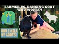 FARMER VS DANCING GOAT? WHO WON?!?! HOW I MILK my GOATS in SLOW MOTION! How to MILK a GOAT!