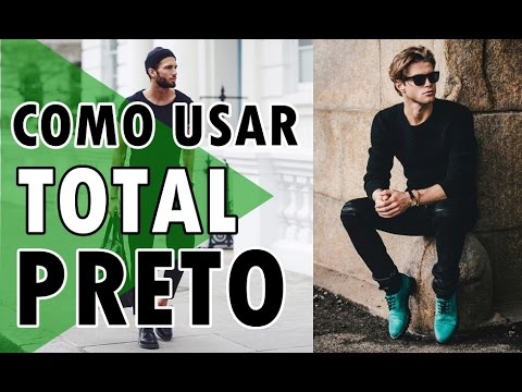 look todo preto para balada masculino