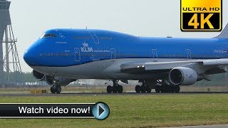 ✈PH-BFN • BOEING 747-400 • KLM • TAKE-OFF FROM AMSTERDAM✈ [4K]