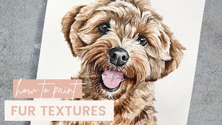 How to Paint Dog Fur in Watercolor | Pet Portrait Painting Tips