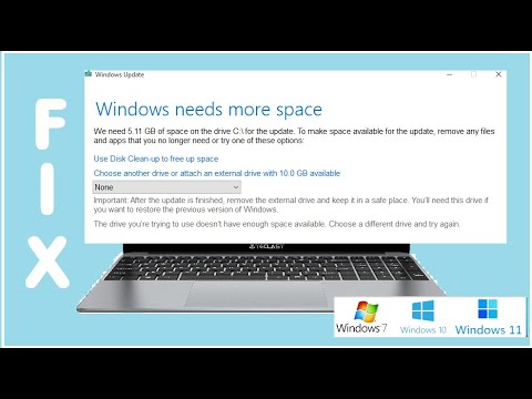 How to Fix Update Error WINDOWS NEEDS MORE SPACE We Need For Update Remove Any Files