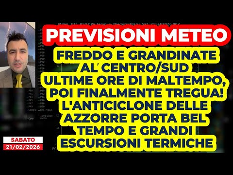 Previsioni Meteo, ultime ore di maltempo poi finalmente tregua grazie all'Anticiclone delle Azzorre!