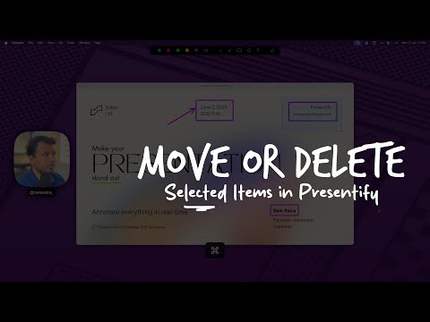 How to move or delete certain drawings/annotations in Presentify?