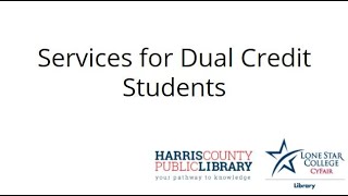 Dual Credit Services Overview