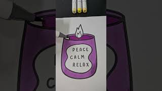 Come Color With Me Page 98 #relaxing #satisfying #coloringbook #coloring #coloringpage #candle #art