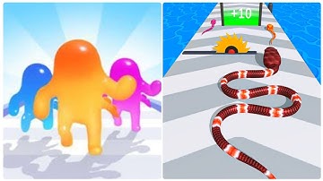 Scary Gameplay Join Blob Clash 3d Vs Snake Run Race 3D 🔵🧿🔵🟦Walkthrough FG9