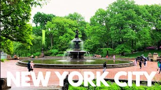 Walking Tour NYC | Central Park Rainy Sunday Walk ☔【4K】