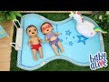 BABY ALIVE GÊMEOS LAURINHA E FELIPINHO GANHARAM UMA PISCINA NOVA