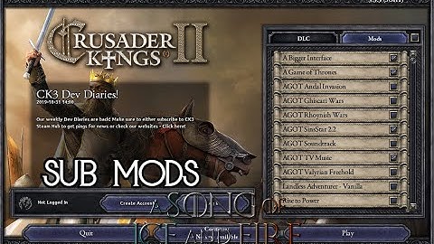How to download sub mods for ck2 agot mod