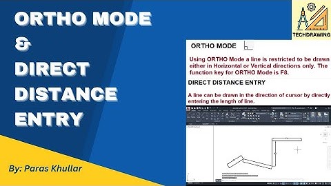 Direct Distance Entry | Ortho Mode | Basics of AutoCAD | Paras Khullar