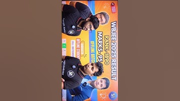 WBJEE 2025 Rank 1890 Marks 95.25 Ekant Offline Running Batch Student from Baghajatin WBJEE 2025 Exam