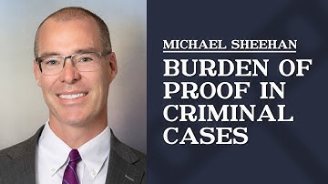 What does the prosecution have to prove in a CO criminal case? | Michael Sheehan